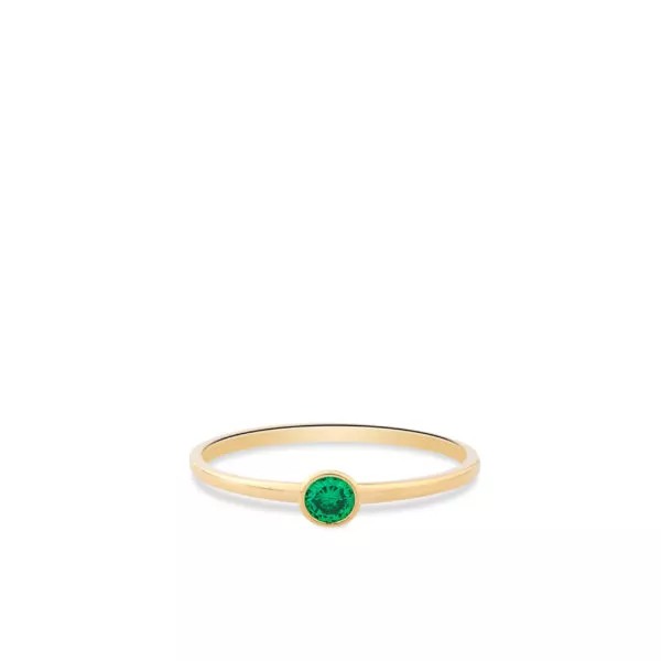 Ring goud met groene zirkonia