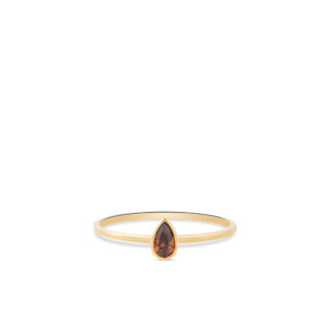 Gouden ring met bruine zirkonia