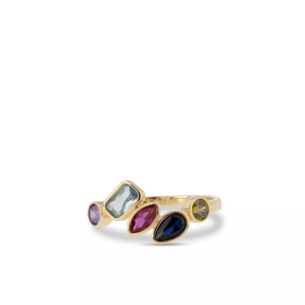 Ring Swing jewels met kleuren steentjes bij Mantje-Jewelry jouw nummer 1 juwelen webwinkel!